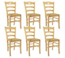 Lot De 6 Chaises Naturelles Et Assises En Paille - Suzy