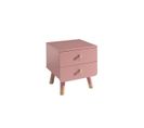 Chevet 2 Tiroirs Rose Et Gold - Tiny Pink