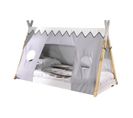 Lit Au Sol 90x200cm Forme Tipi Avec Toile - Flitt