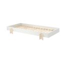 Lit Empilable 90x200cm Blanc Pieds Flèche - Stapel