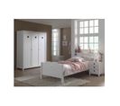 Lit 90x200cm + Chevet + Armoire 3 Portes - Milady