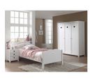 Lit 90x200cm Avec Sommier + Chevet + Armoire 3p - Milady