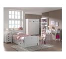 Chambre 90x200cm Avec Sommier + Armoire 3p + Pack Bureau - Milady