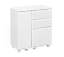 Bureau Extensible 1 Porte 3 Tiroirs Blanc - Smile