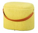 Pouf Avec Coffre Et Lanière Jaune - Deena