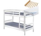 Pack Lits Superposés 90x190 Blancs + 2 Matelas Ibiza - Alaska