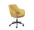 Fauteuil De Bureau Sur Roulettes Tissu Curry - Valka