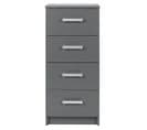 Meuble De Rangement 4 Tiroirs Gris Graphite - Zeine