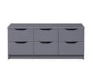 Commode 6 Tiroirs Coloris Anthracite - Jenny