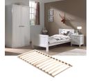 Lit 90x200cm Avec Sommier + Chevet + Armoire 2p - Lazio