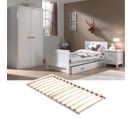 Chambre 90x200cm Avec Sommier + Armoire 2 Portes - Lazio