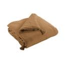 Couvre-pied 150x150cm Capitonné Gaze De Coton Camel - Ourea