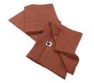 Lot De 3 Serviettes 40x40cm Gaze De Coton Terracotta - Ourea