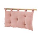 Coussin De Tête De Lit Avec Passants 50x80cm Gaze De Coton Rose Pêche - Ourea