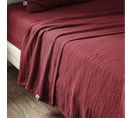 Drap Plat 270x300cm Gaze De Coton Lie De Vin - Ourea