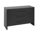 Commode 3 Tiroirs Aspect Bois Noir - Tory