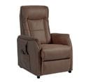 Fauteuil Relax Electrique Simili Cuir Brun - Kyle