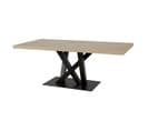 Table 170cm Aspect Bois Piètement Métal Croisé Noir - Canyon