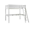 Lit Mezzanine Blanc 140x200cm Avec Bureau 205 Cm - Sleepy