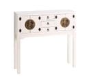 Console 4 Portes 3 Tiroirs Coloris Blanc - Ivana