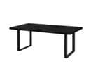 Table Rectangulaire 230cm Aspect Bois Noir Piètement U Métal Noir - Nox