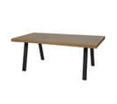 Table Rectangulaire 200cm Aspect Bois Piètement à Métal Noir - Denver