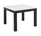 Table De Repas Carrée 100cm Laquée Noir Et Blanc Brillant - Deyton