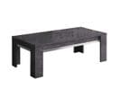 Table Basse Effet Marbre Anthracite Finition Argent - Gueda