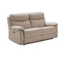 Canapé 3 Places Relax Electrique Beige Tissu Waterproof - Tarifa