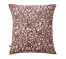 Taie D'oreiller 60x60cm Gaze De Coton Fond Brun Motifs Fleurs - Adonis Brun