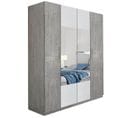 Armoire 4 Portes Avec Miroir Central - Abby