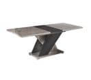 Table Repas Rectangulaire Extensible Aspect Noyer Gris Foncé - Dita