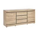 Buffet 2 Portes 3 Tiroirs Aspect Bois - Massire