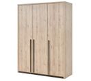 Armoire 3 Portes 165cm Aspect Bois Clair - Letty