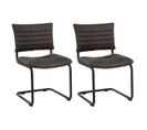 Lot De 2 Chaises Matelassées Anthracite - Assila