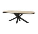 Table Repas Ovale 200cm Aspect Bois Piètement Métal - Cedra