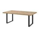 Table 170cm Aspect Bois Piètement U Métal Poudré Noir - Cedra