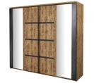 Armoire 2 Portes Coulissantes 245cm Effet Bois - Candas