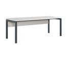 Bureau Blanc Et Anthracite Longueur 150cm - Modia