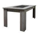 Table Repas Rectangulaire 160cm Effet Bois Grisé - Ryki