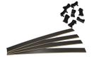 Lot De 4 Lattes 68cm + 8 Embouts Noirs - Titanium