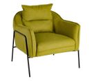 Fauteuil Cocooning Tissu Vert Métal Noir - Bocar