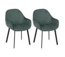 Lot De 2 Fauteuils Verts Surpiqures Extérieures - Kovi