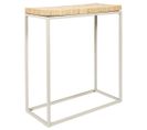 Console Avec Plateau Rondins De Bois Piétement Métal Blanc - Frej