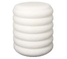 Pouf-coffre 37cm Matelassé Blanc - Floki