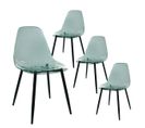 Lot De 4 Chaises Bleues Transparentes Et Métal - Funio