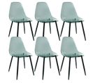 Lot De 6 Chaises Bleues Transparentes Et Métal - Funio