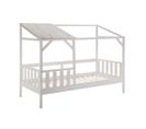 Lit Cabane 90x200cm Mdf Et Pin Coloris Blanc Vieilli - Galoe