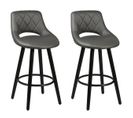 Lot De 2 Tabourets Gris - Niels