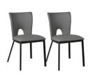 Lot De 2 Chaises Grises Métal Et Simili - Catalia